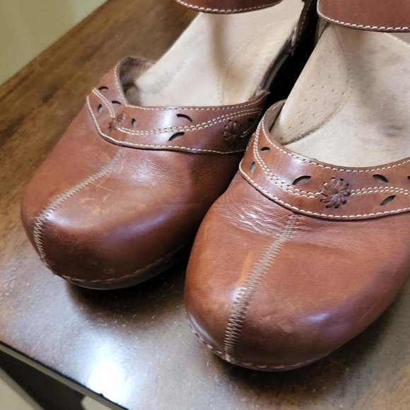 Dansko Leather Mary Jane Clogs Women Size 10.5 - Picture 4 of 12